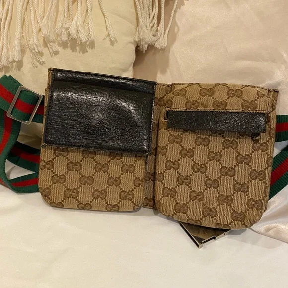 Accessories | Gucci Gg Monogram Double Pocket Belt Bag Dark 